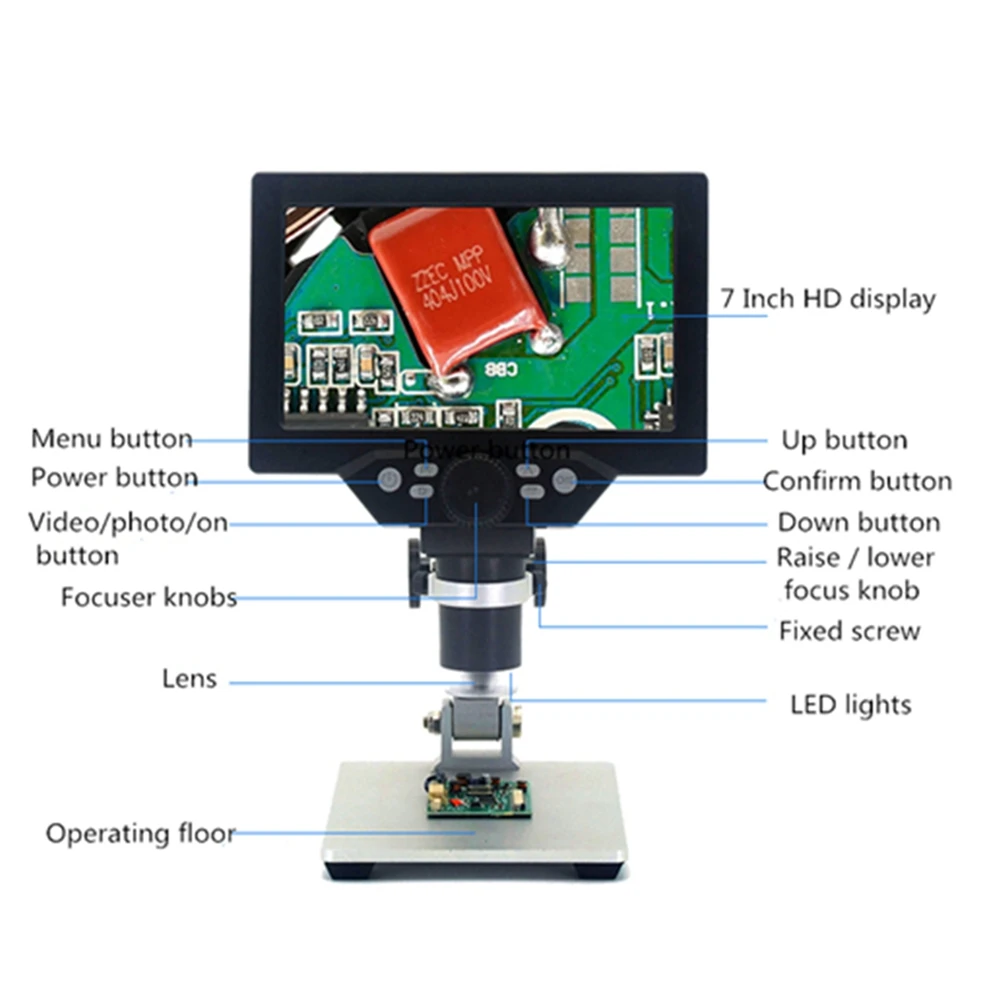 G1200 Electron Digital Microscope 12 megapixel Welding Digital Electron ...