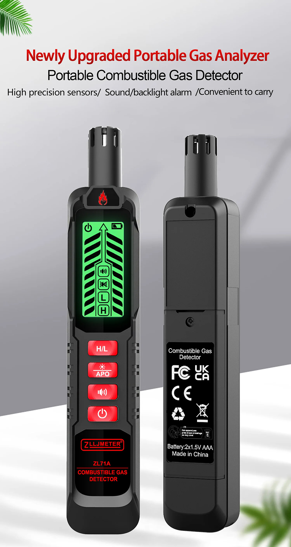 Adjustable Combustible Gas Detector Safe Value LFL Gas Concentration