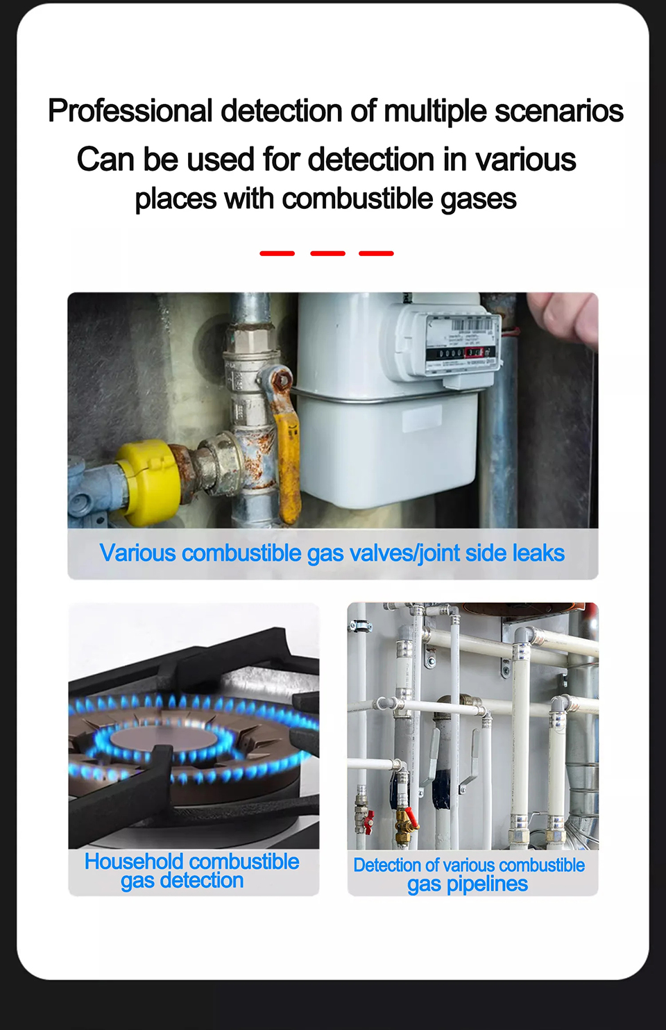 Adjustable Combustible Gas Detector Safe Value LFL Gas Concentration