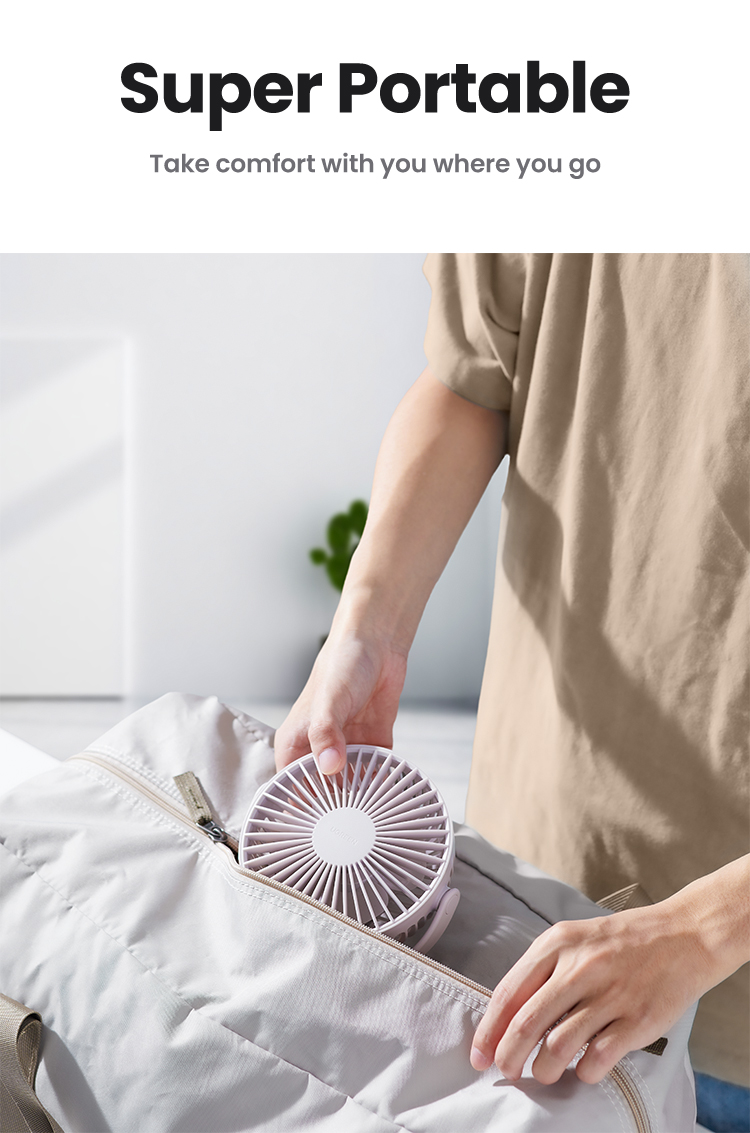UGREEN Small Electric Fan Mini Clip-on clip Portable USB Pluggable ...