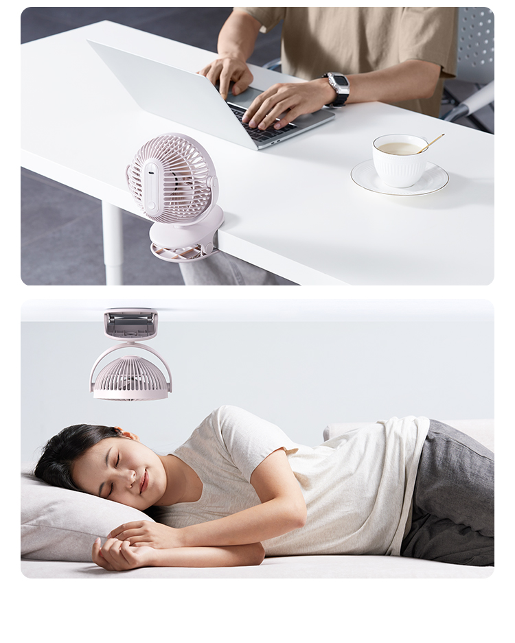 UGREEN Small Electric Fan Mini Clip-on clip Portable USB Pluggable ...
