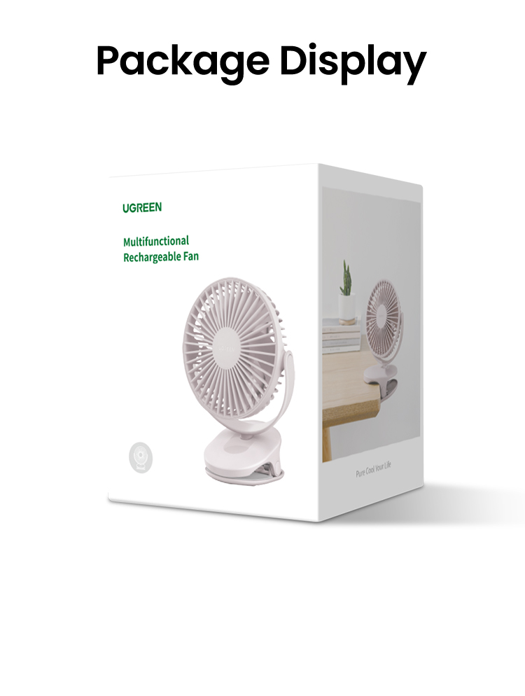 UGREEN Small Electric Fan Mini Clip-on clip Portable USB Pluggable ...