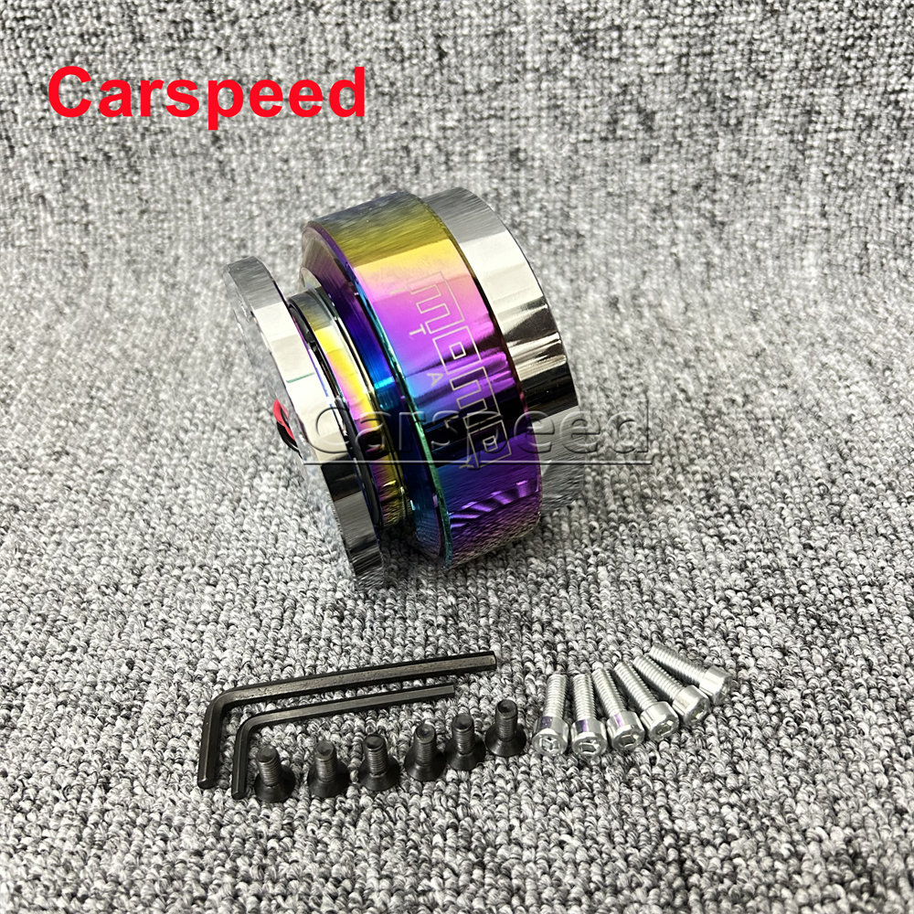 Universal Blue Steering Wheel Quick Release Hub Race Adapter Snap Off Boss Kit E - Foto 7