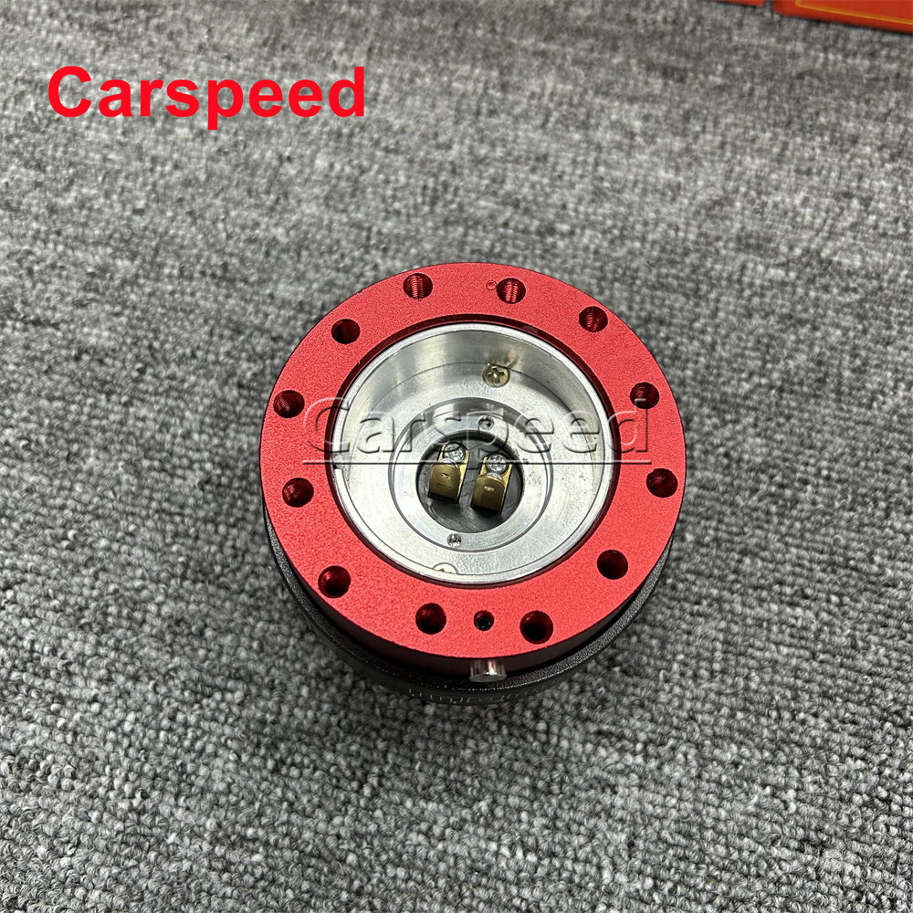 Speed-Autoports-USA Red Aluminum Quick Release Hub – Universal Steering Wheel Snap Off Boss Kit