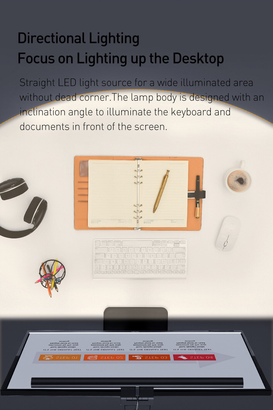 Baseus Light Desk Lamp Computer Laptop Screen Bar Hanging Light Table ...
