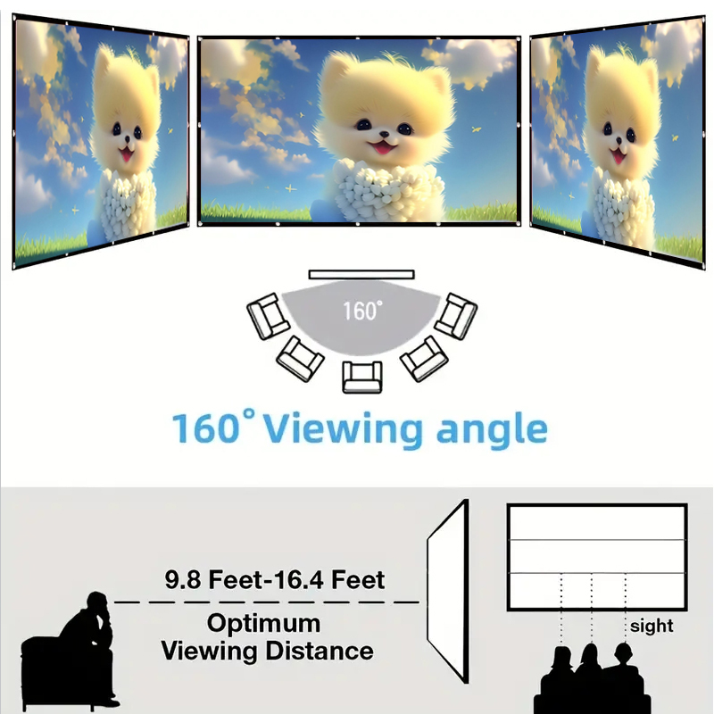 4K ultra high definition projection screen, home projector screen, home ...