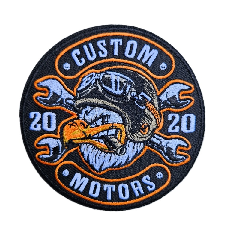 Custom Brand Logo Embroidery Patches Iron On Sew On Hats Design ...