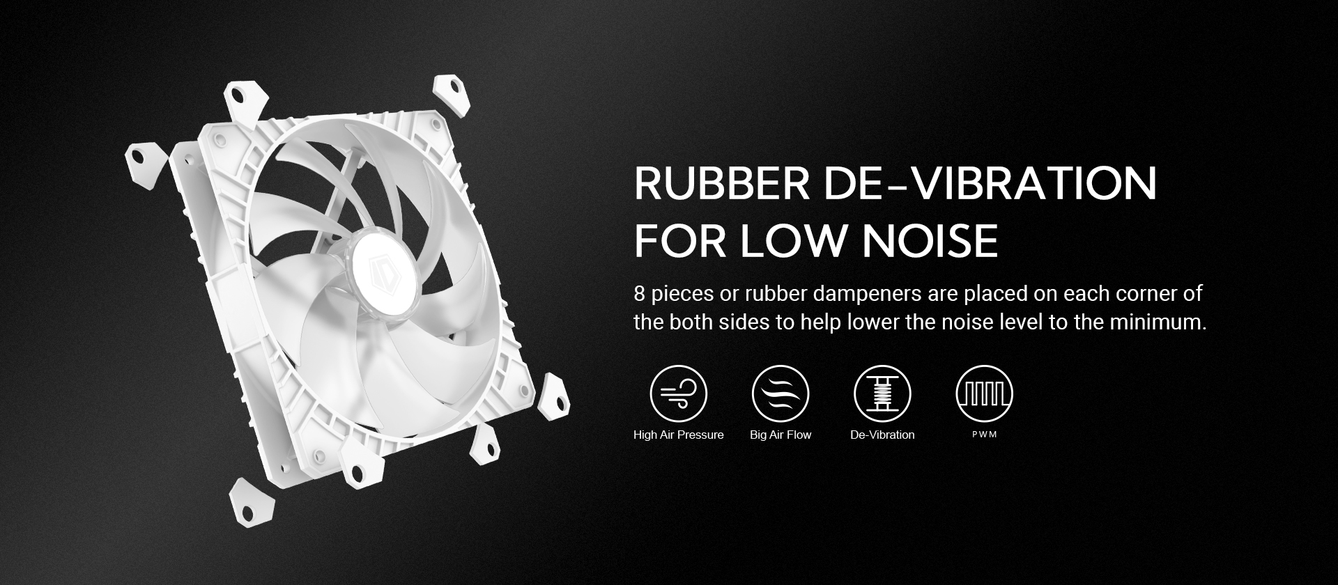 IDCOOLING WF14025SD Black 140mm Computer Case Fan 12V 4PIN PWM