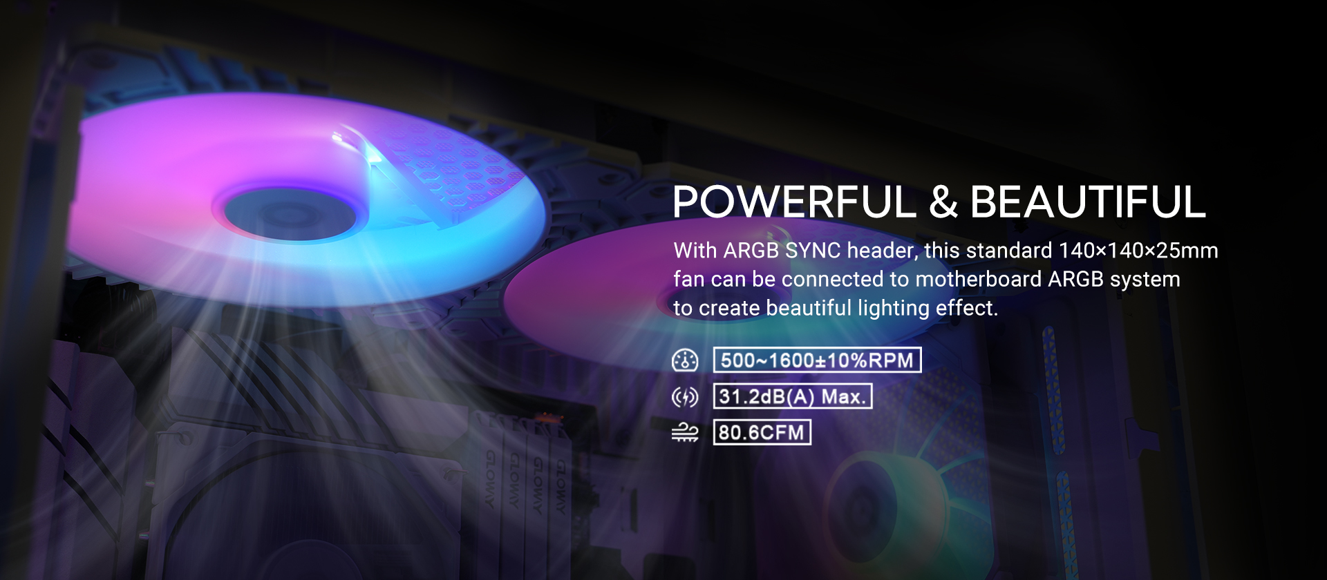 IDCOOLING WF14025SD Black 140mm Computer Case Fan 12V 4PIN PWM