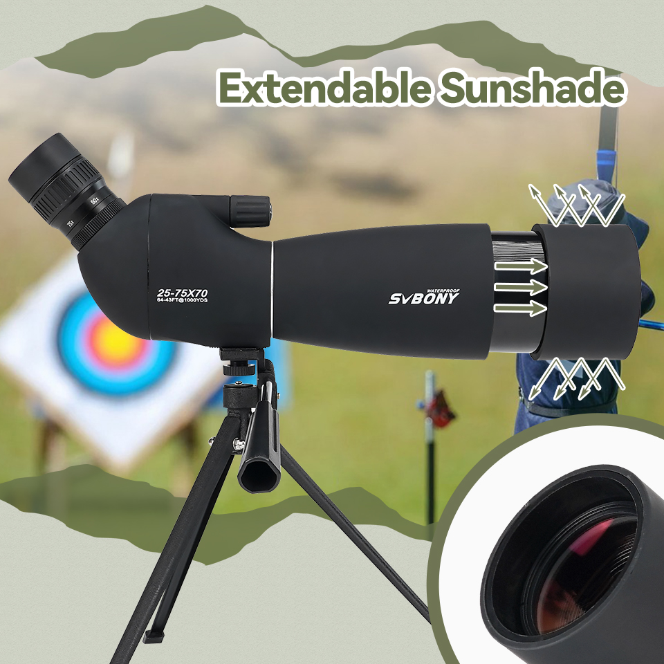 SVBONY SV28PLUS Spotting Scope Telescópio Monocular Vem Com Tripé De Mesa E Adaptador Telefônico