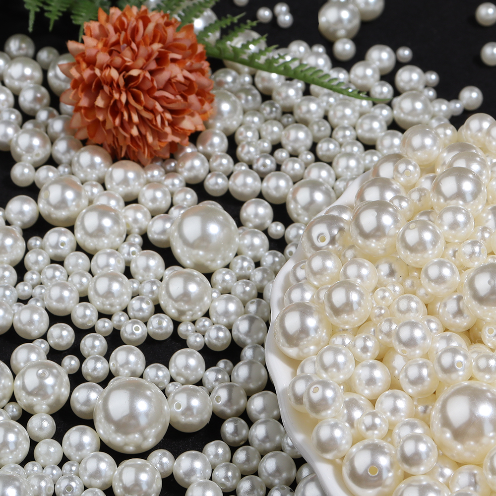 YIJU 400pcs ABS Imitation Pearl Beads - Teardrop Shape, 6x14mm, White For DIY Jewelry Making - View #7