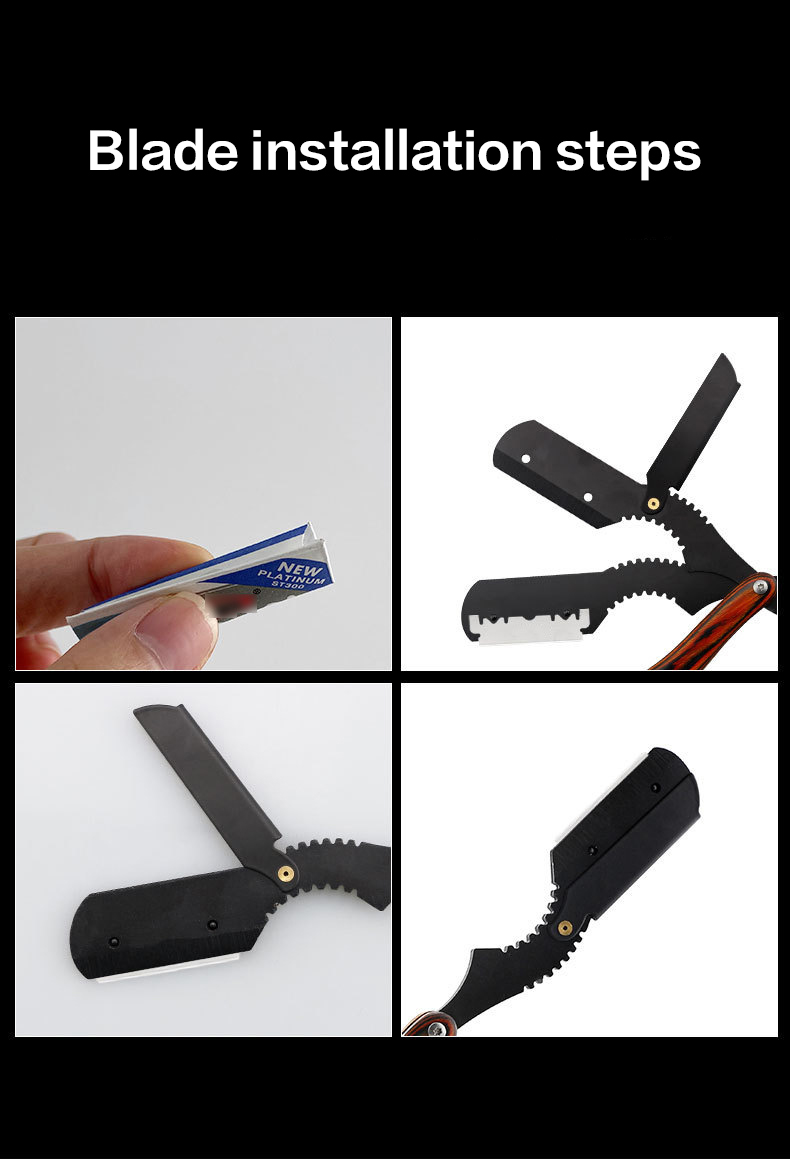 Mechata old-fashioned hand razor folding hair shaver men's facial ...