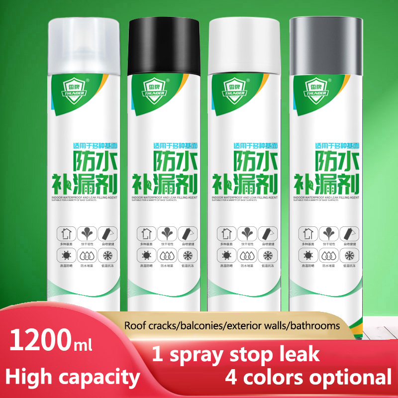 【ready Stock】1200ml Leak Sealer Spray Waterproof Seal Repair Spray For Roof Wall Crack Pipe