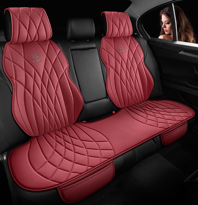 Black Waterproof Full Set Front & Rear Car Seat Covers For Toyota Auris