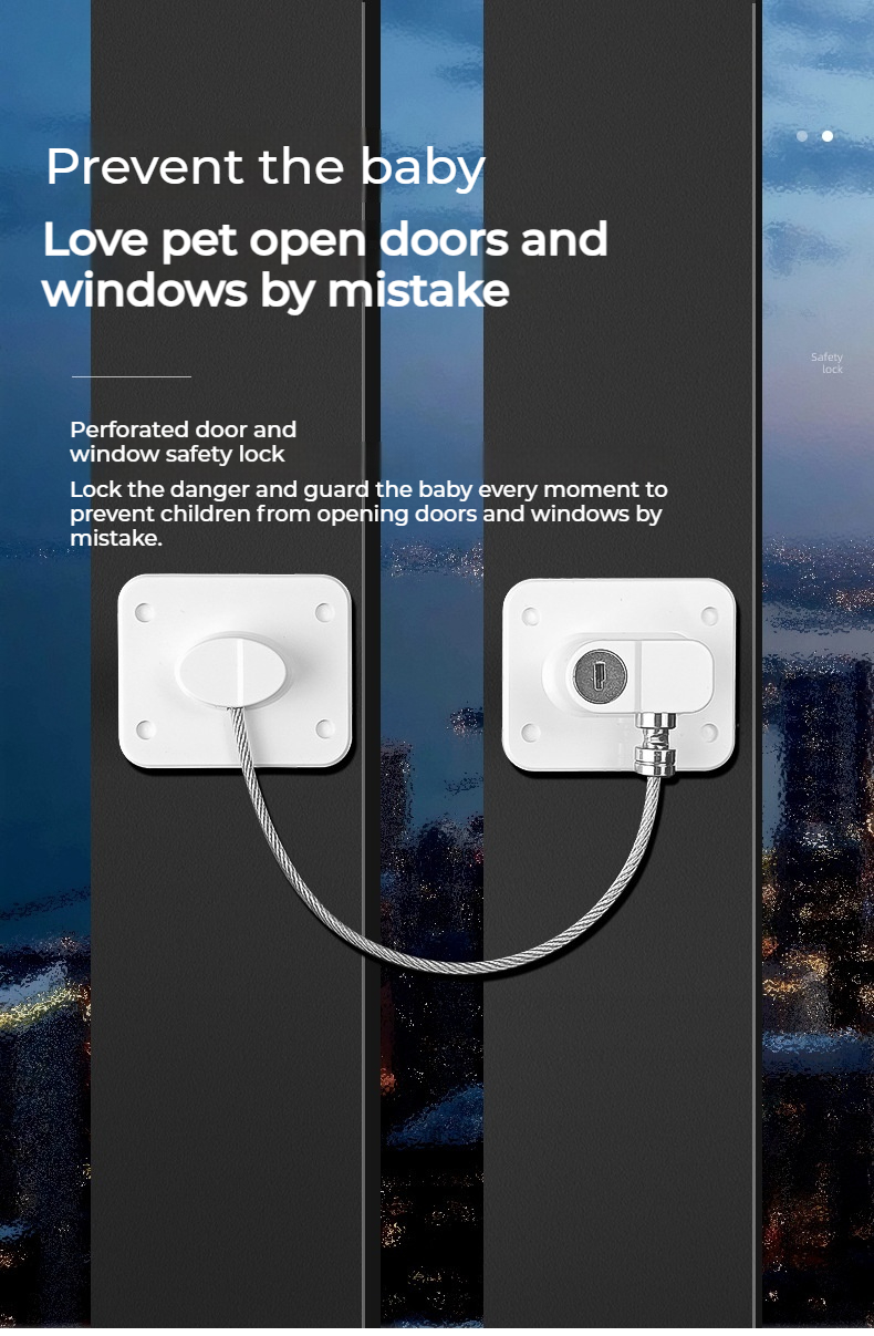 Child safety lock door level lock door handle fixed lock baby anti