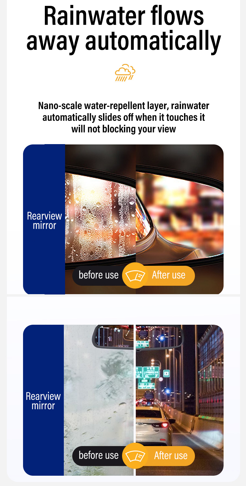 Leave no raindrops for 10 years ready stock watermark remover car glass