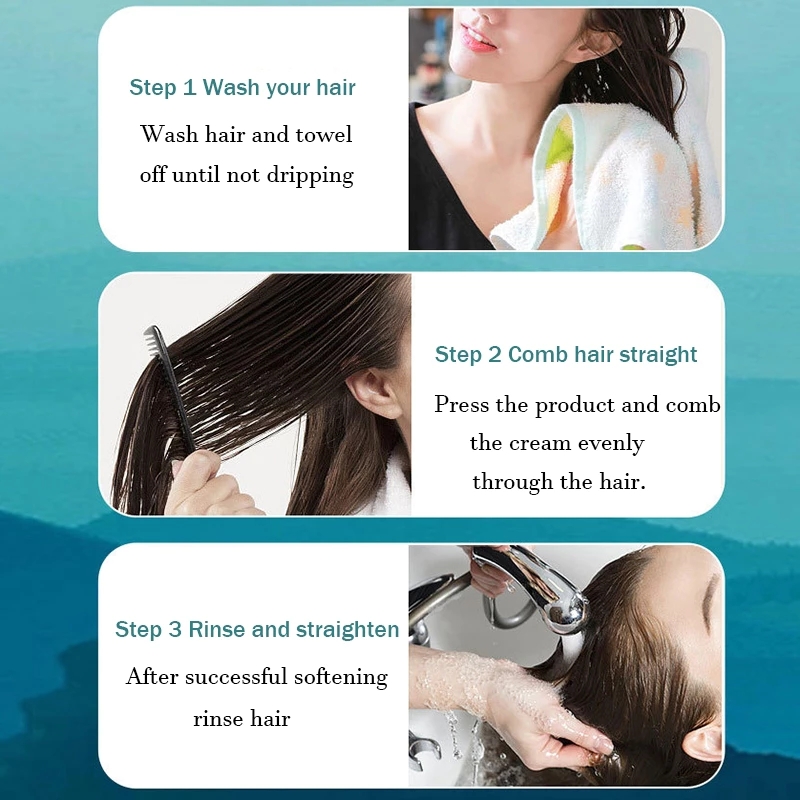 Straight hair comb Japan hair straightener cream keratin treatment ubat ...