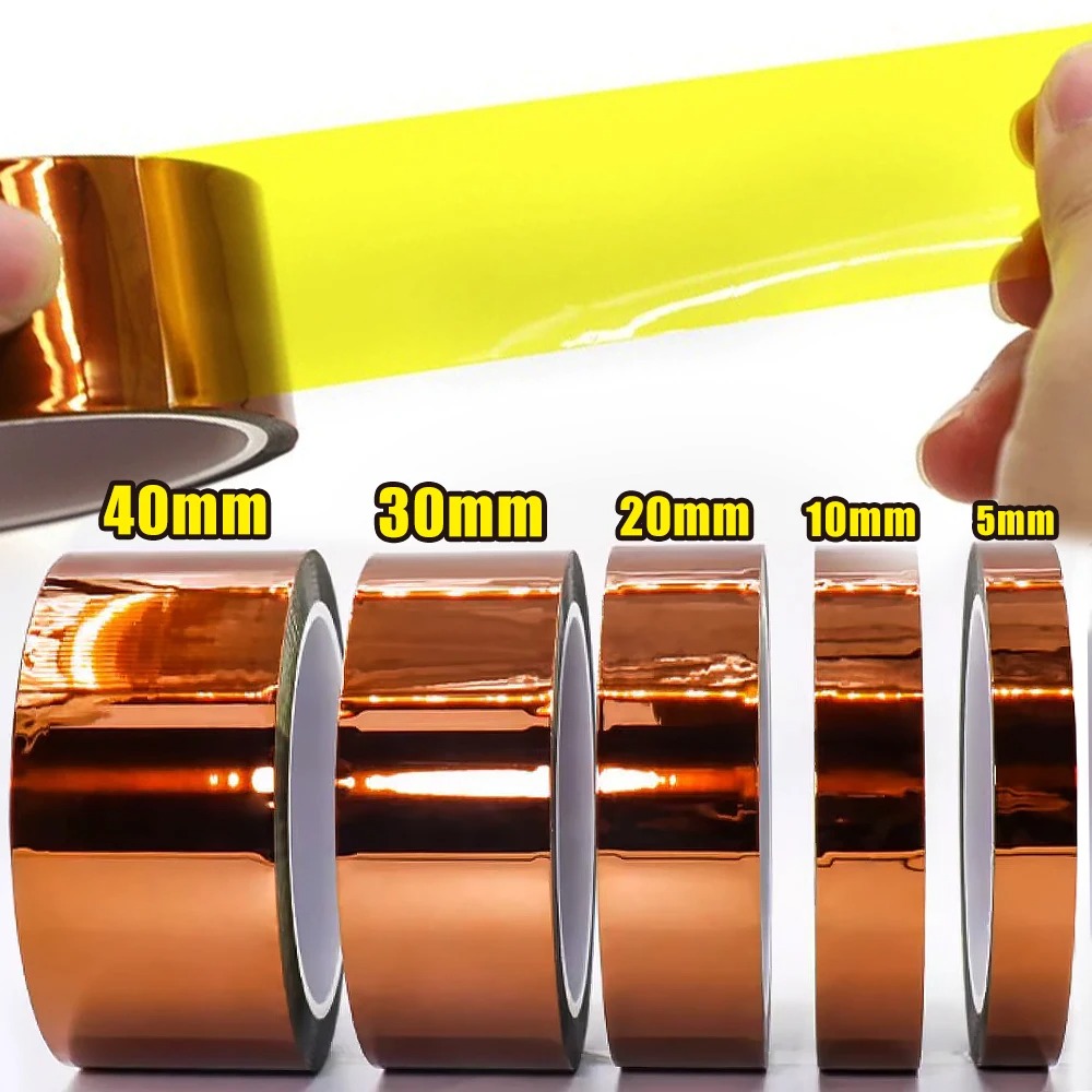 3/6/5/10/20/30/50mm Kaptons Tape 33M 100ft Heat Resistant High