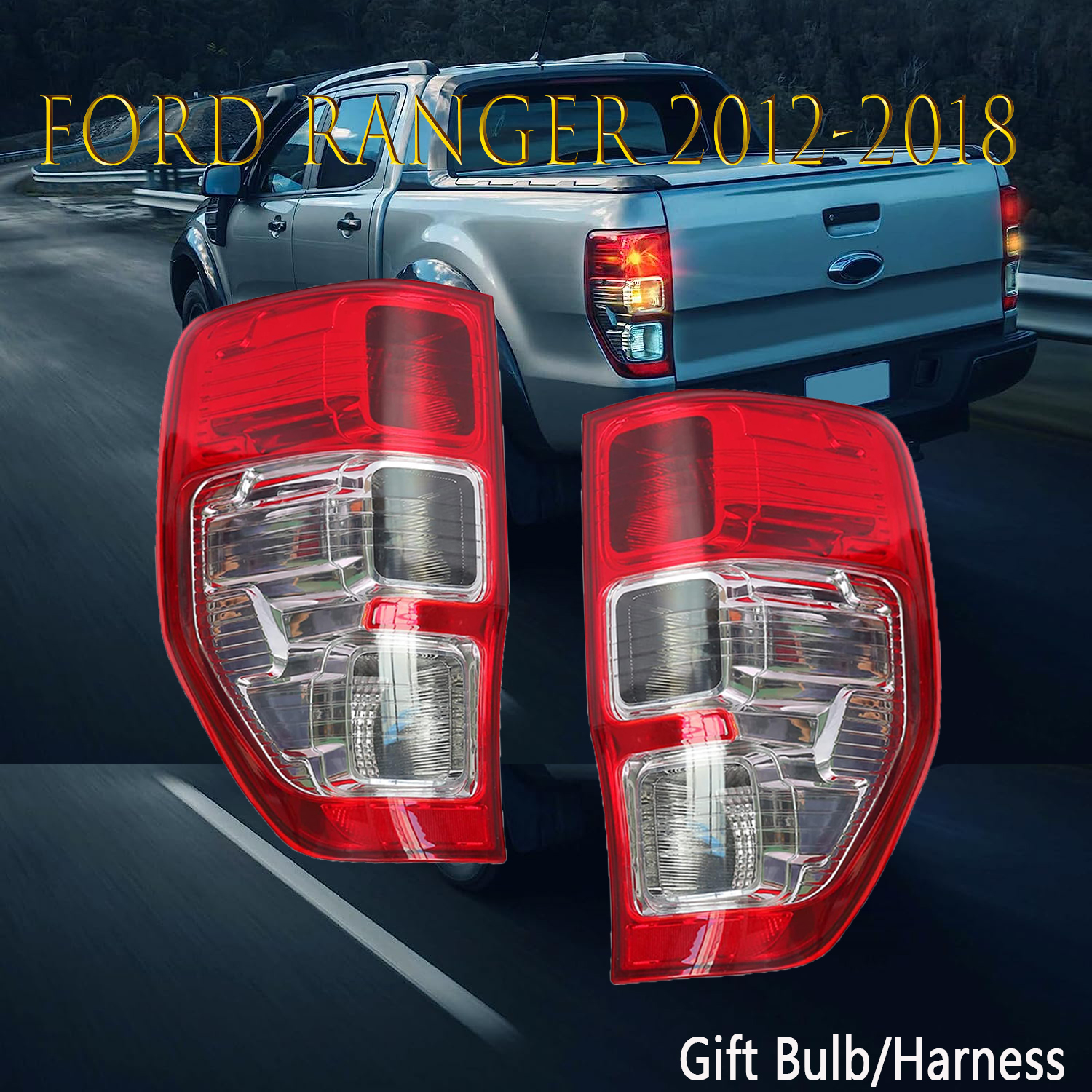 Ranger Tail Lamp Tail Light for Ford Ranger 2012-2018 with Red ...