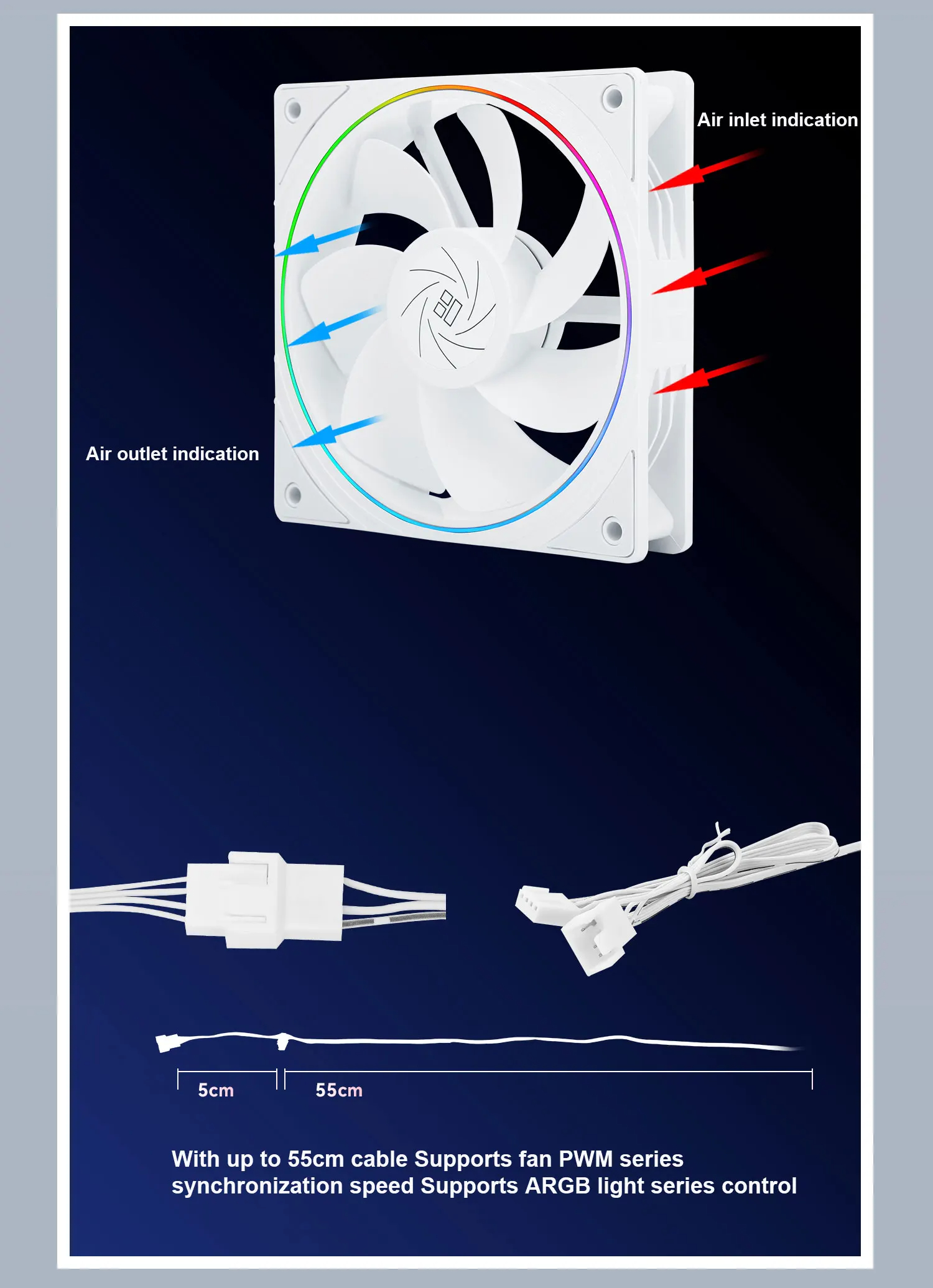 TR TL-S12RW X3 Ventola PC 120mm PWM ARGB - Flusso 47.6 CFM, Cuscinetti S-FDB V2, Silenziosa (≤23.2dBA), Nero