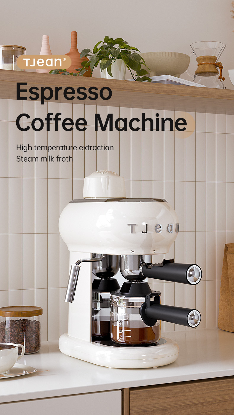 TJean Coffee Machine Espresso Coffee Machine Coffee Maker with Milk