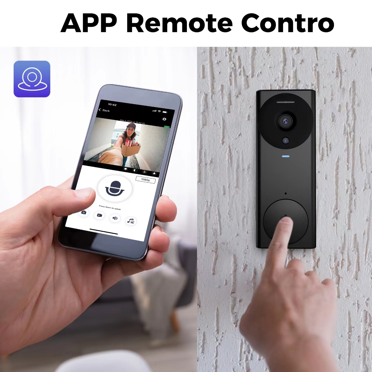 WiFi Home Smart Video doorbell Wireless Doorbell Camera Remote Control