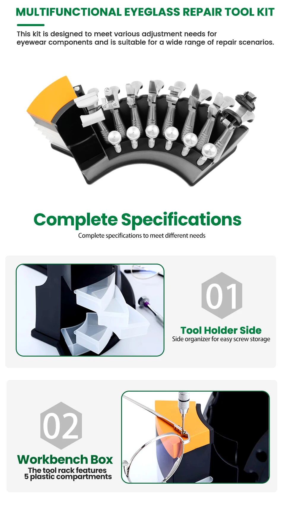 1set Plier Screwdriver Kit Screw Driver Set for Optical Shop Glasses ...
