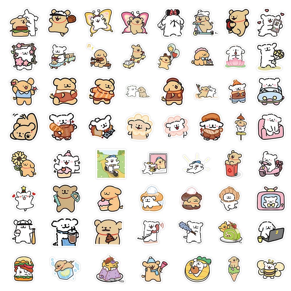 【120pcs】Maltese Cartoon Gog Sticker Cute Decorative stationery Laptop ...