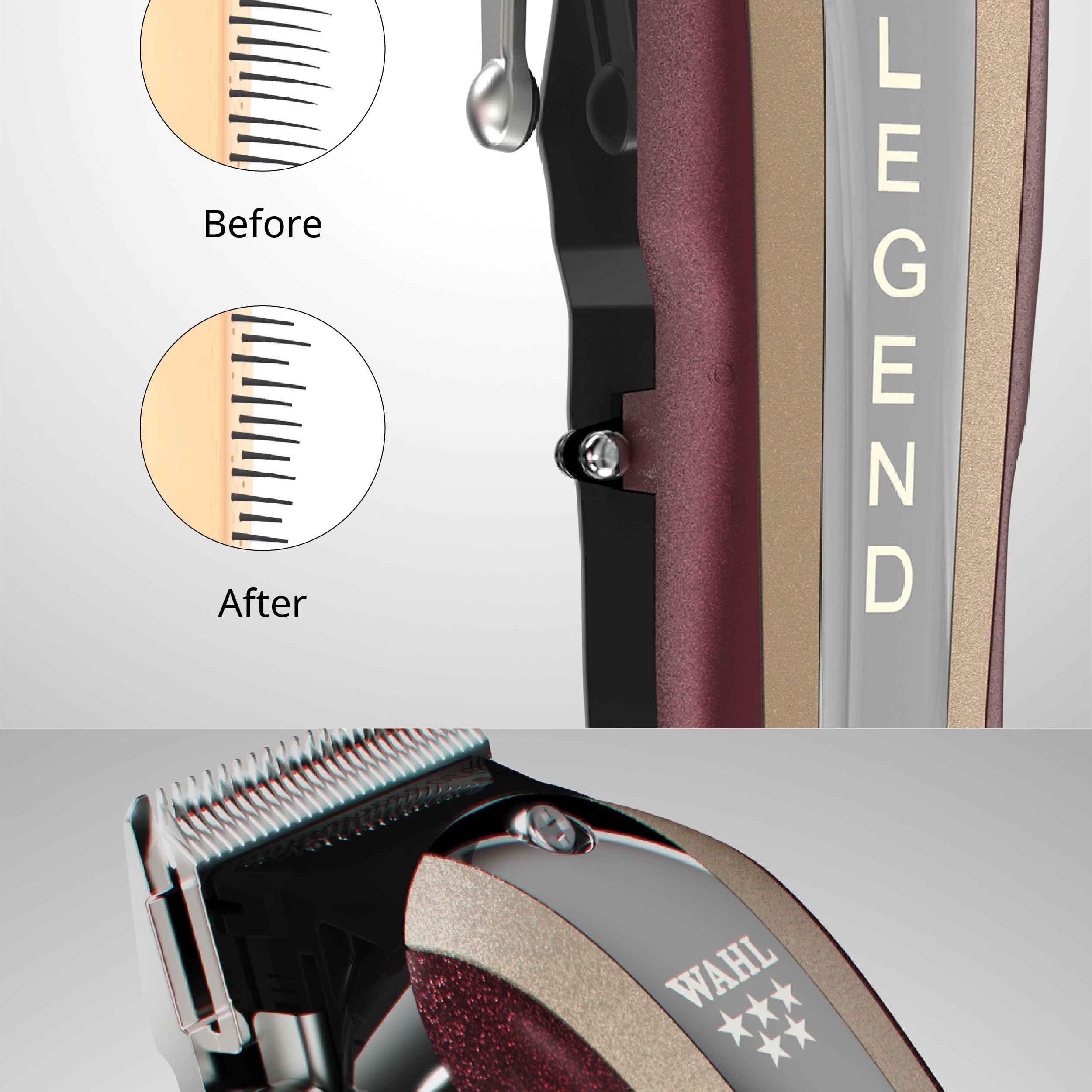 Wahl Professional 5 Star Cordless Legend Clipper 8594-012 – Kabelloser Haarschneider, 0,7–1,7 Mm, 100 Min Laufzeit, Mit 8 Kämmen