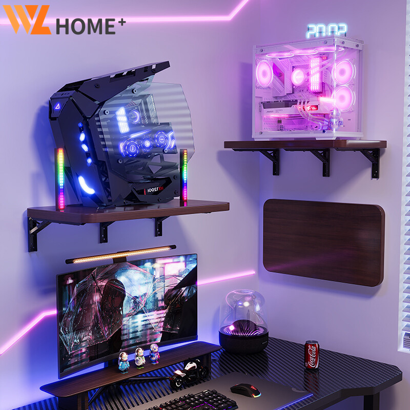 Wall Mounted Table Foldable Table Display Rack Cpu Stand Meja Lipat ...
