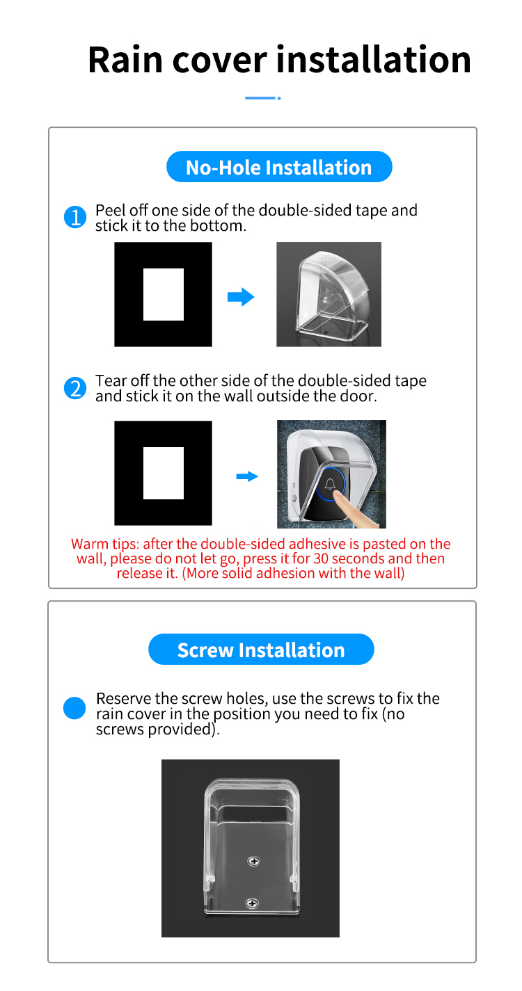 Video Doorbell E340 Cover – Weatherproof Doorbell Protector With Sun Shade & Rain Shield – Outdoor Camera Cover Accessory For E340 Doorbell System