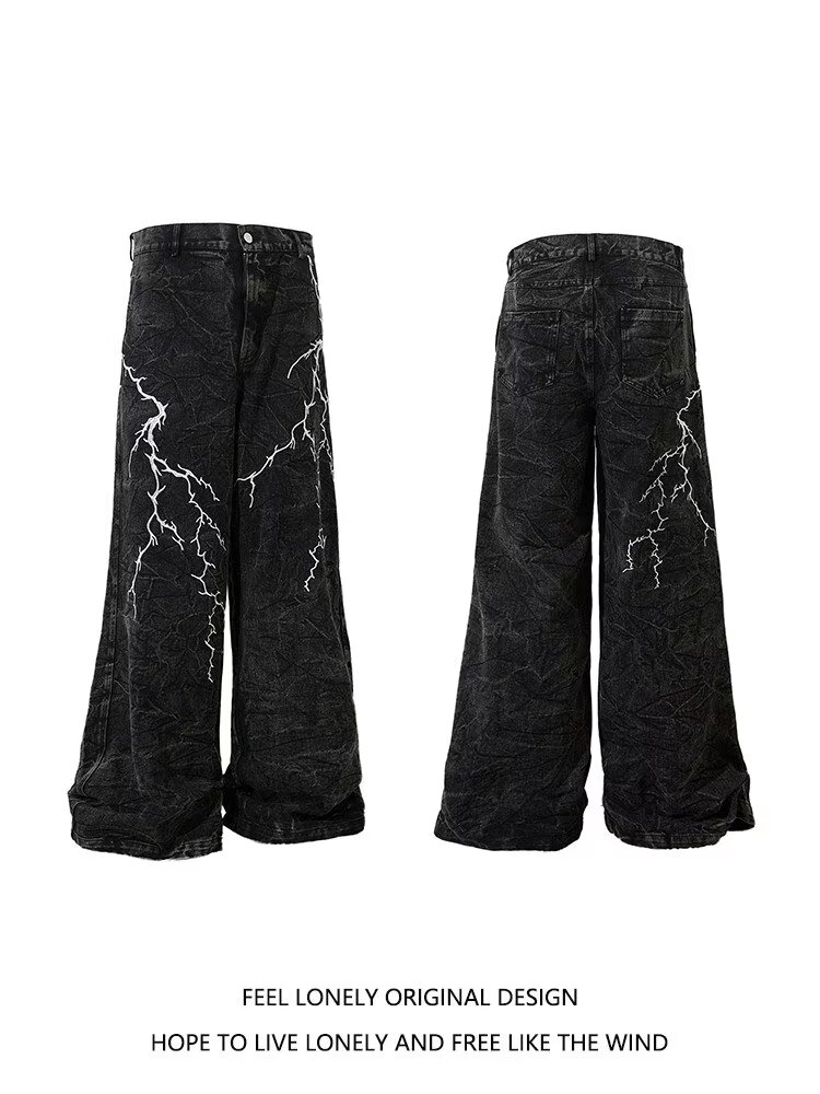 Baggy jeans men American loose jeans men Wide leg jeans baggy jeans