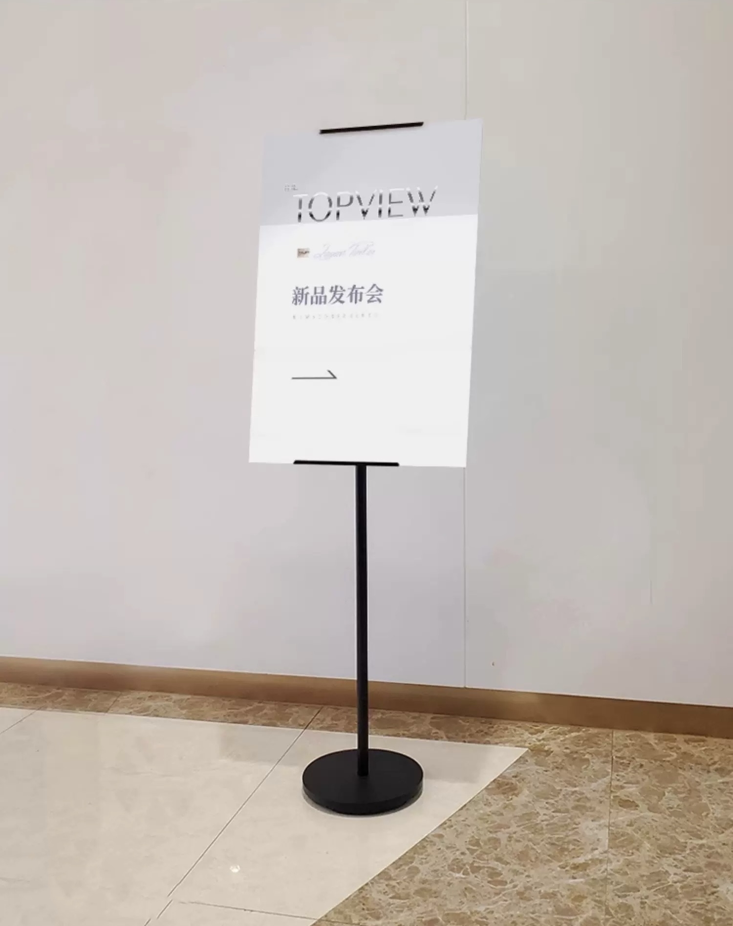 Aluminium Alloy KT Board Display Rack Mall Corridor Signage Poster ...