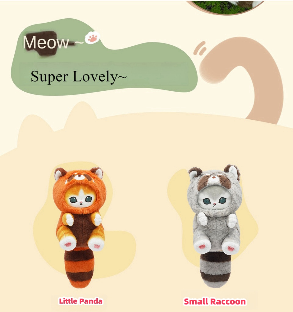 Genuine Mofusand long tail cat doll Sleep Hug Animal Series Plush Cute