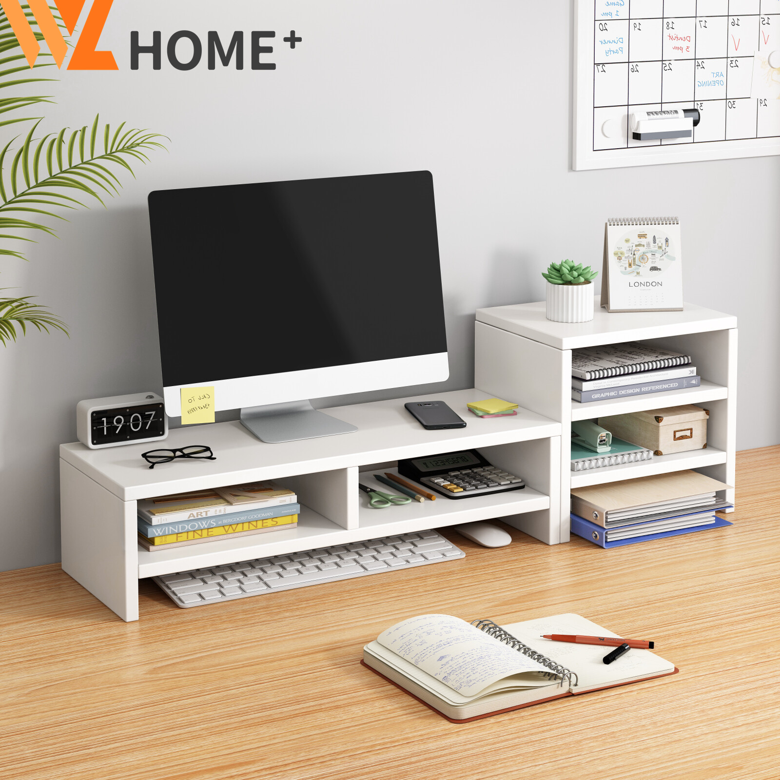 Monitor Stand Desk Organizer Rack Screen Increase Height Shelf Computer ...