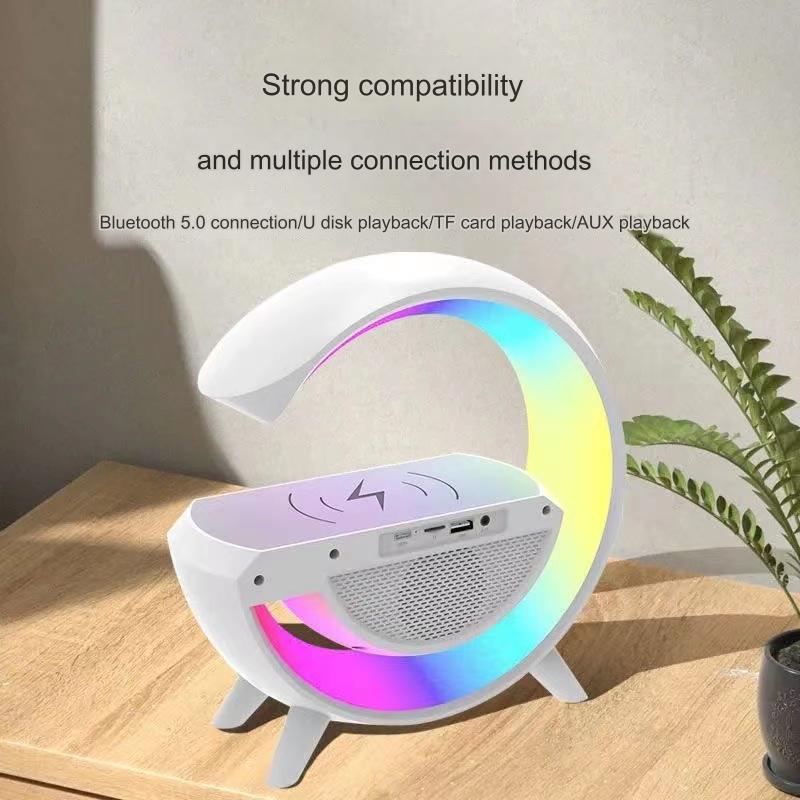 Bluetooth Speaker 15W 3in1 LED Atmosphere Light RGB Wireless Charger ...