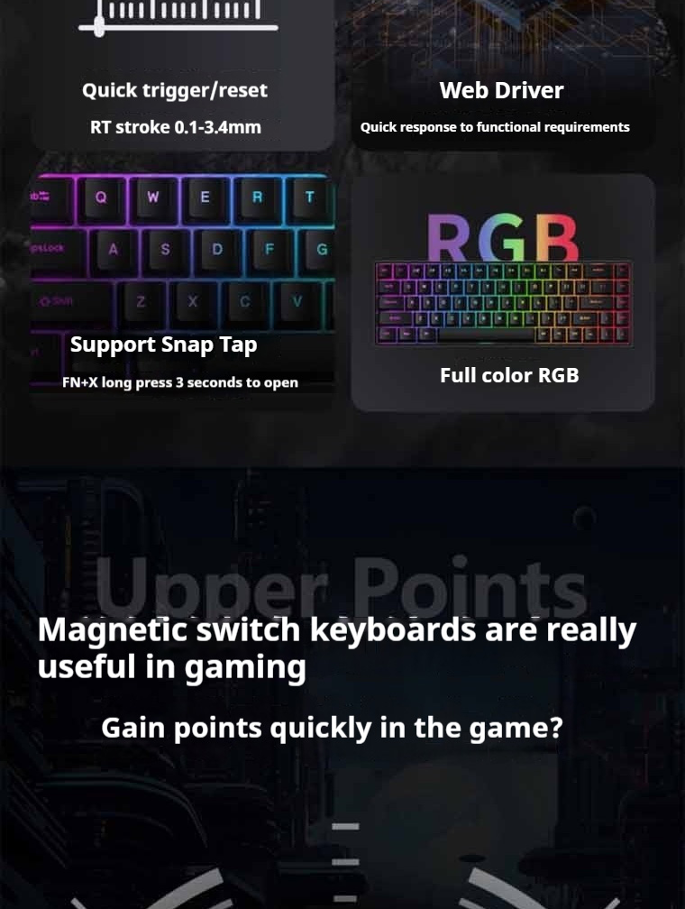VTER Fighting 68 wired axis esports mechanical keyboard, 8k