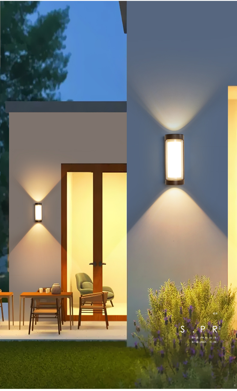 Wall Light Outdoor LED Lampu Dinding Kalis Air Lampu Effect Waterproof ...