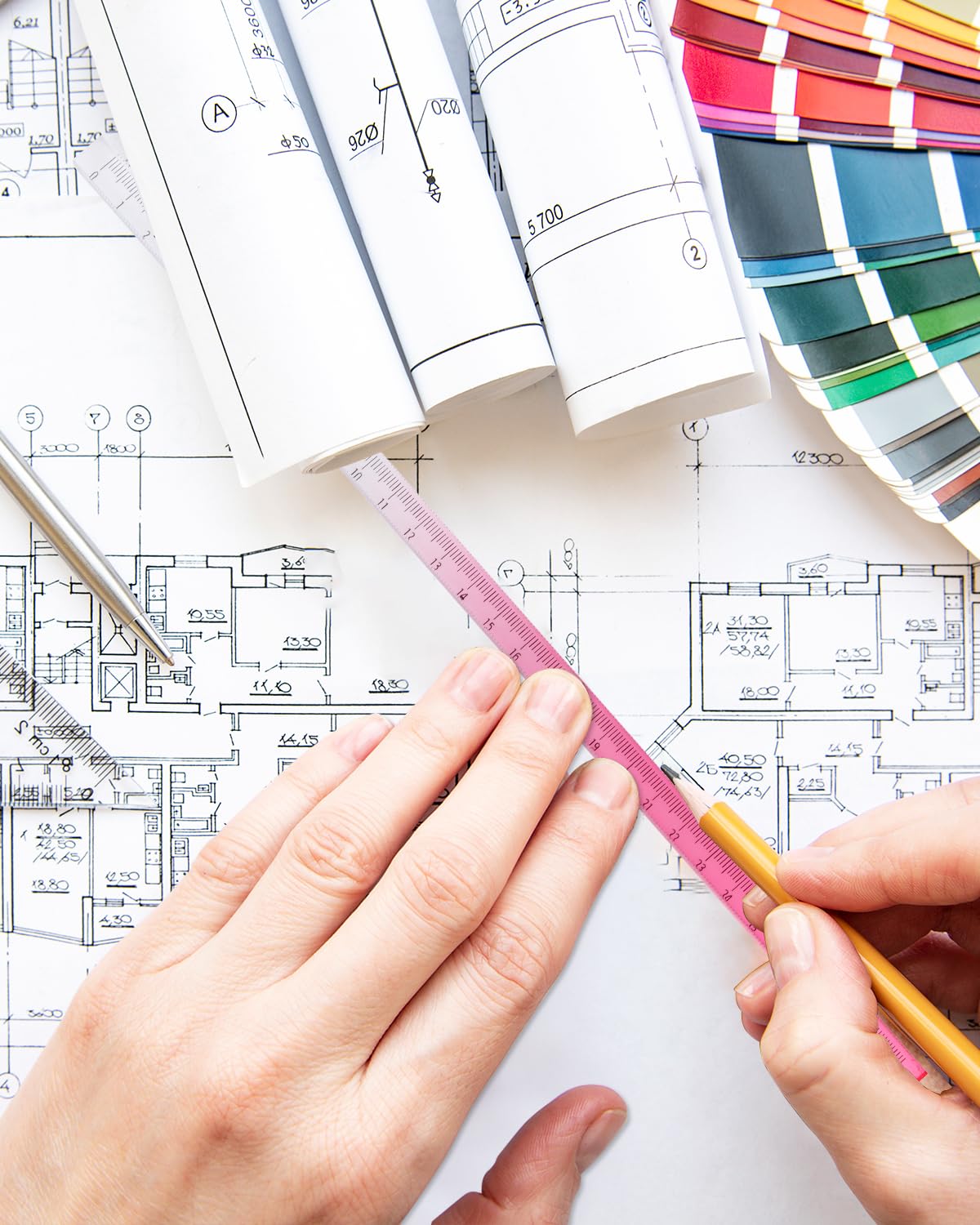 3 Pack Acrylic Clear Ruler, Color Transparent Plastic Ruler, Measuring ...