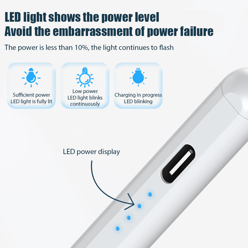 Currency Aple Pencil Led Light Capacitive Pen Replaceable Pen Head ...