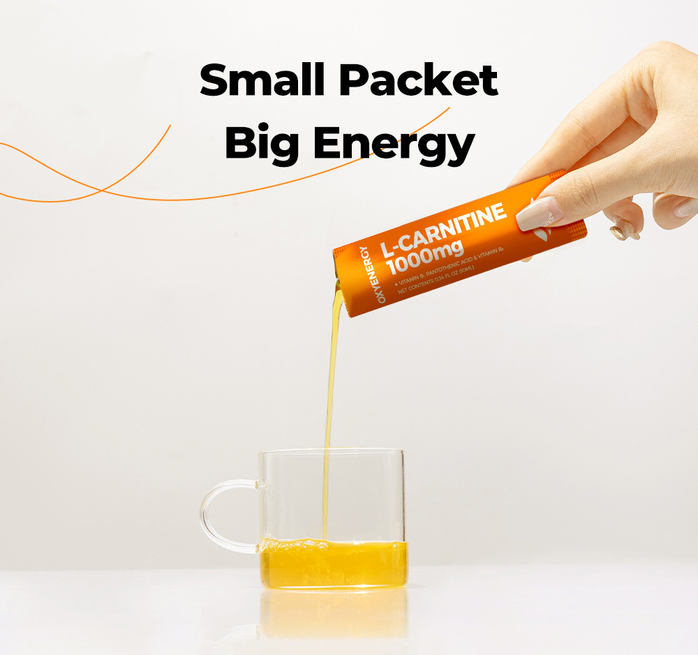 Oxyenergy LCarnitine Drink 1000mg x 30 Packets for Unisex Gym Pre