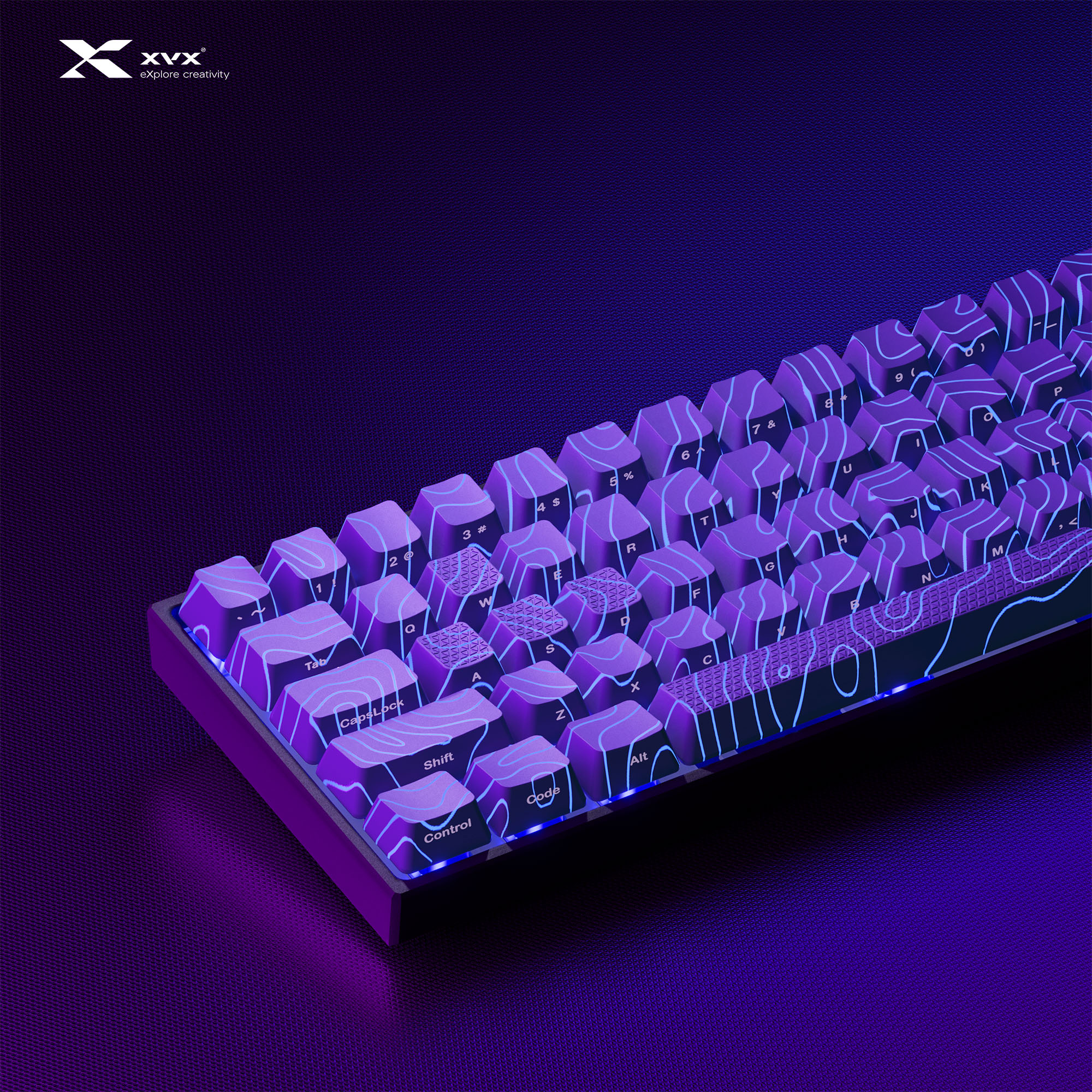 XVX purple Topographic New Version Pattern Shine-Through OEM Profile ...