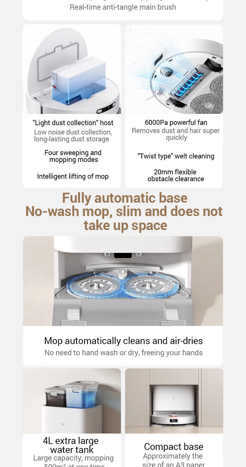 [Malacca stock] Xiaomi Mijia Robot Vacuum Cleaner H40 Automatic Hair