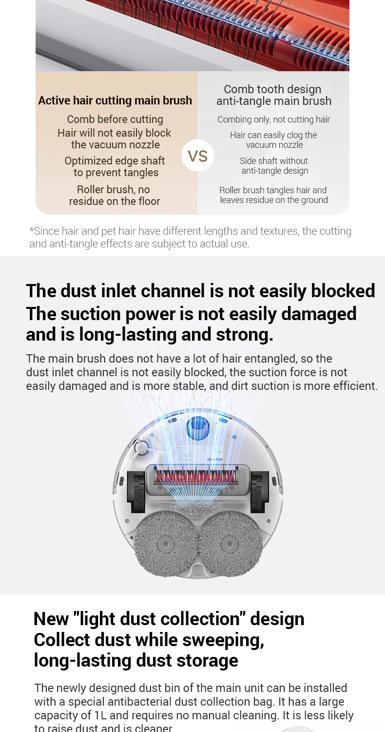 [Malacca stock] Xiaomi Mijia Robot Vacuum Cleaner H40 Automatic Hair