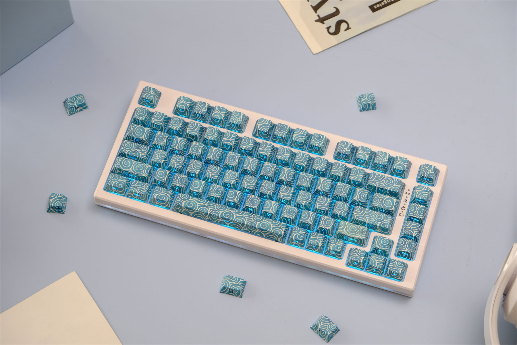 Vortex Side Shine Through Keycaps PBT Dye-sub Cherry Profile Keycap ...