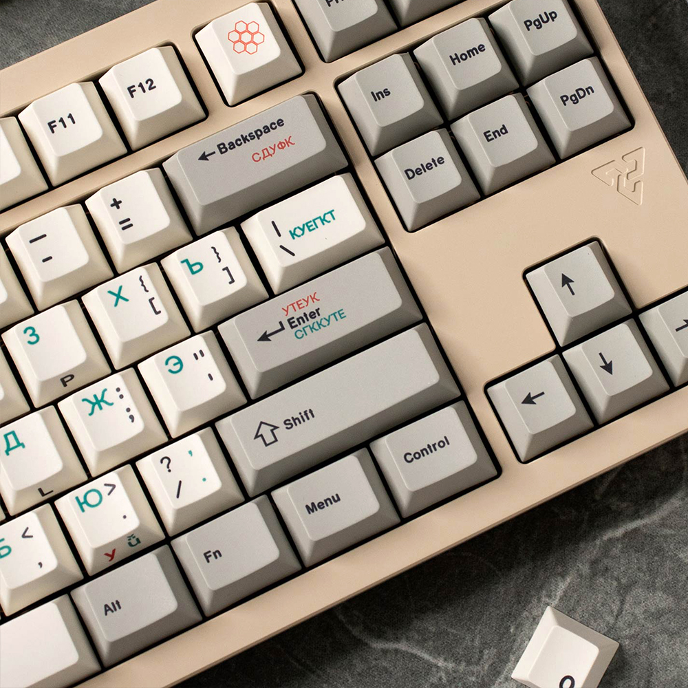 Retro Russian Keycap/set 144Keys Cherry Profile PBT Custom Keycaps for ...
