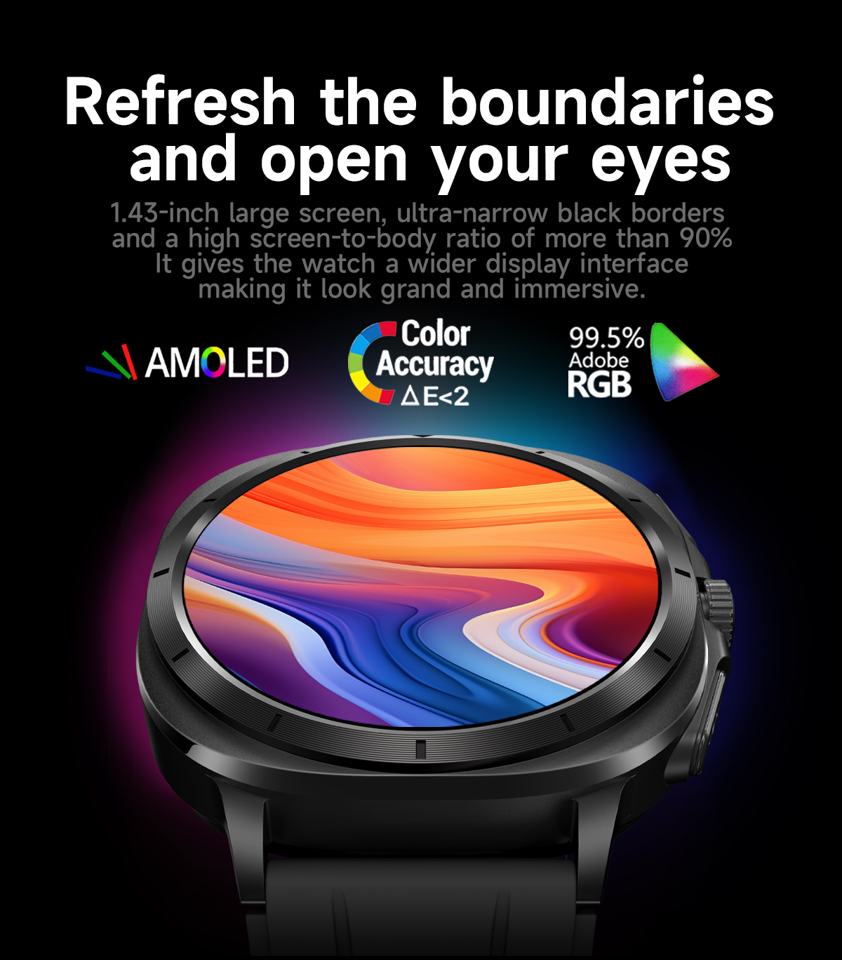 2024 New Medical Grade Health Smart Watch Men AMOLED Screen ECG+PPG