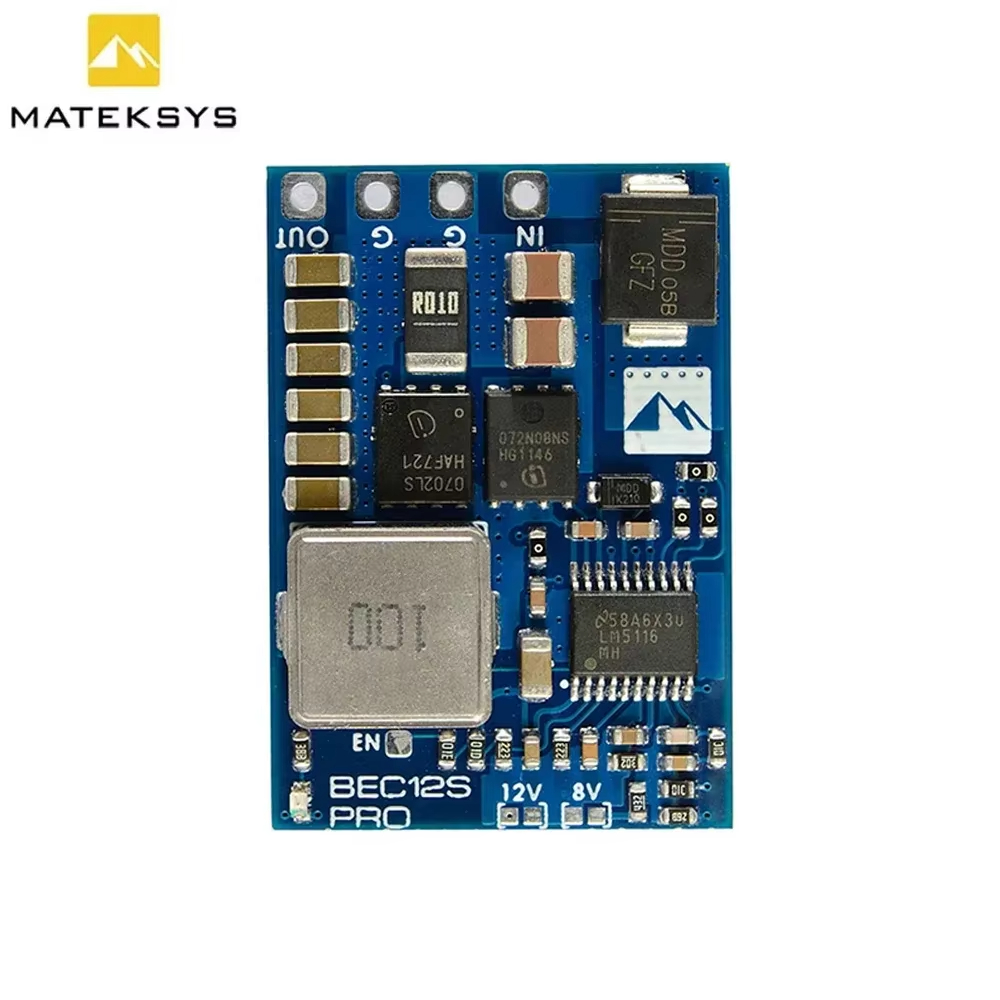MATEKSYS BEC12S-PRO 9-55V TO 5V/8V/12V-5A BEC Module 3-12S Overcurrent ...