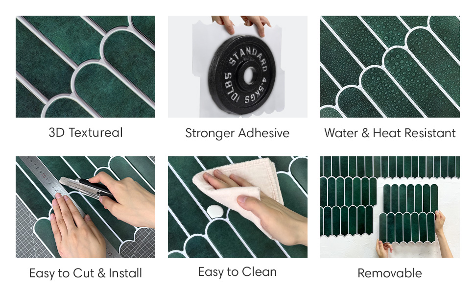 10PCS 3D Selfadhesive Kitchen Wall Panel Tile Stickers Wall Decoration