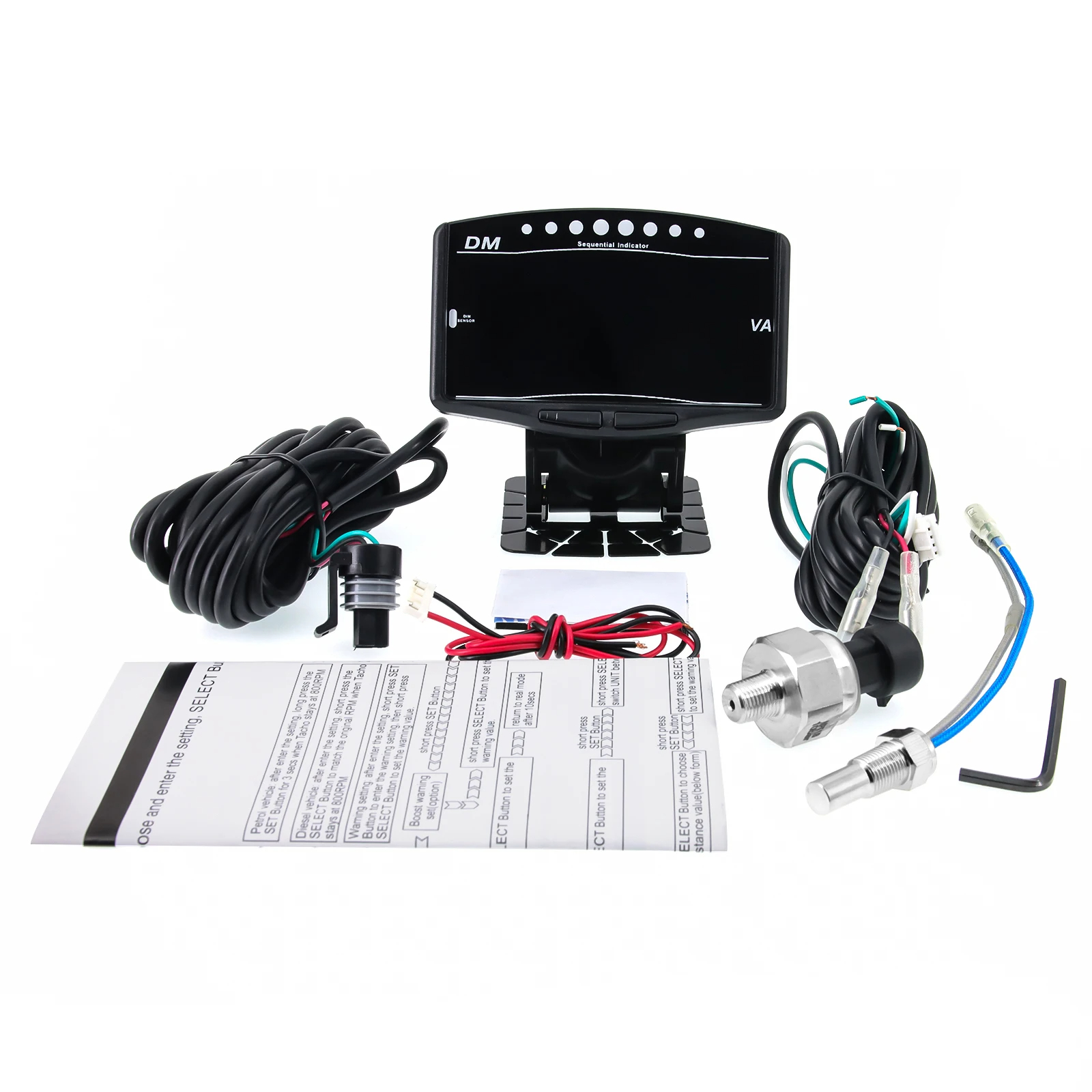 5 in 1 Tachometer Water Temperature Oil Pressure Gauge Voltmeter Fuel